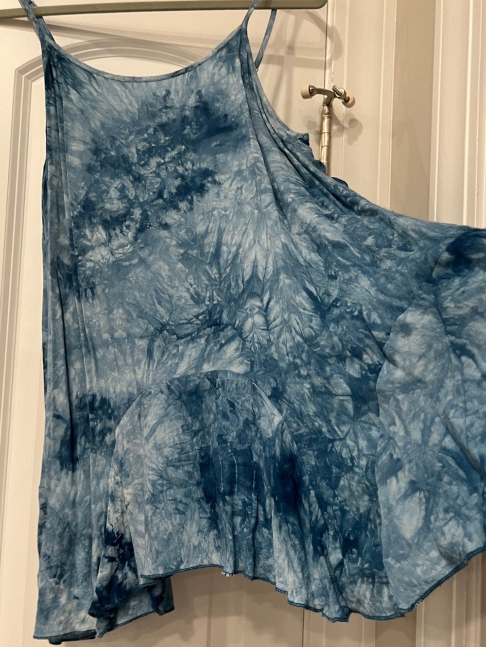 Umgee Blue Tie-Dye Spaghetti Strap Tank Top - Picture 2 of 11
